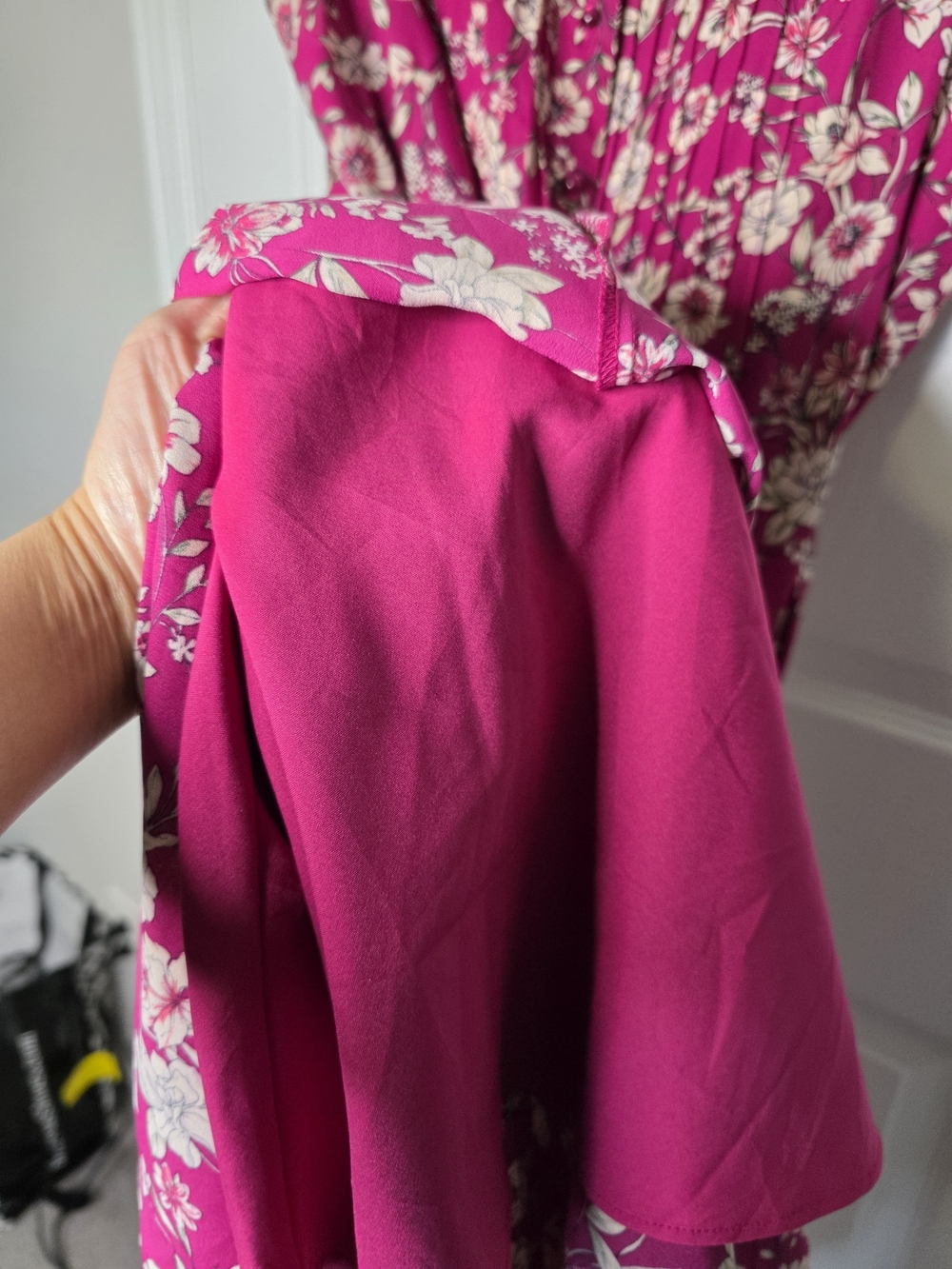 Nanette Lepore Sleeveless Pink Magenta Floral Tie-Waist Dress - Picture 11 of 16